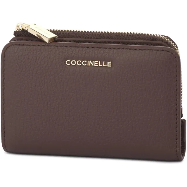 Coccinelle Metallic Soft portemonnee bruin Rood
