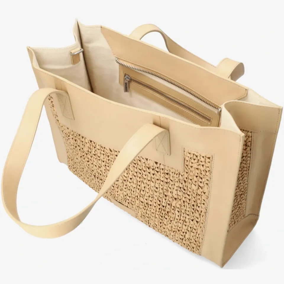 Shabbies Amsterdam Verena schoudertas Raffia Beige, foto 5