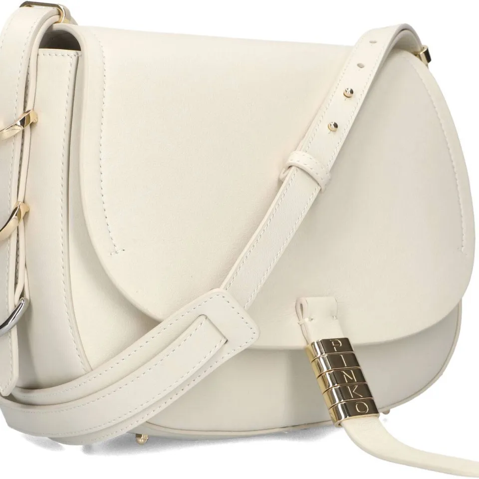 Pinko Saddle Classic schoudertas gebroken wit, foto 3