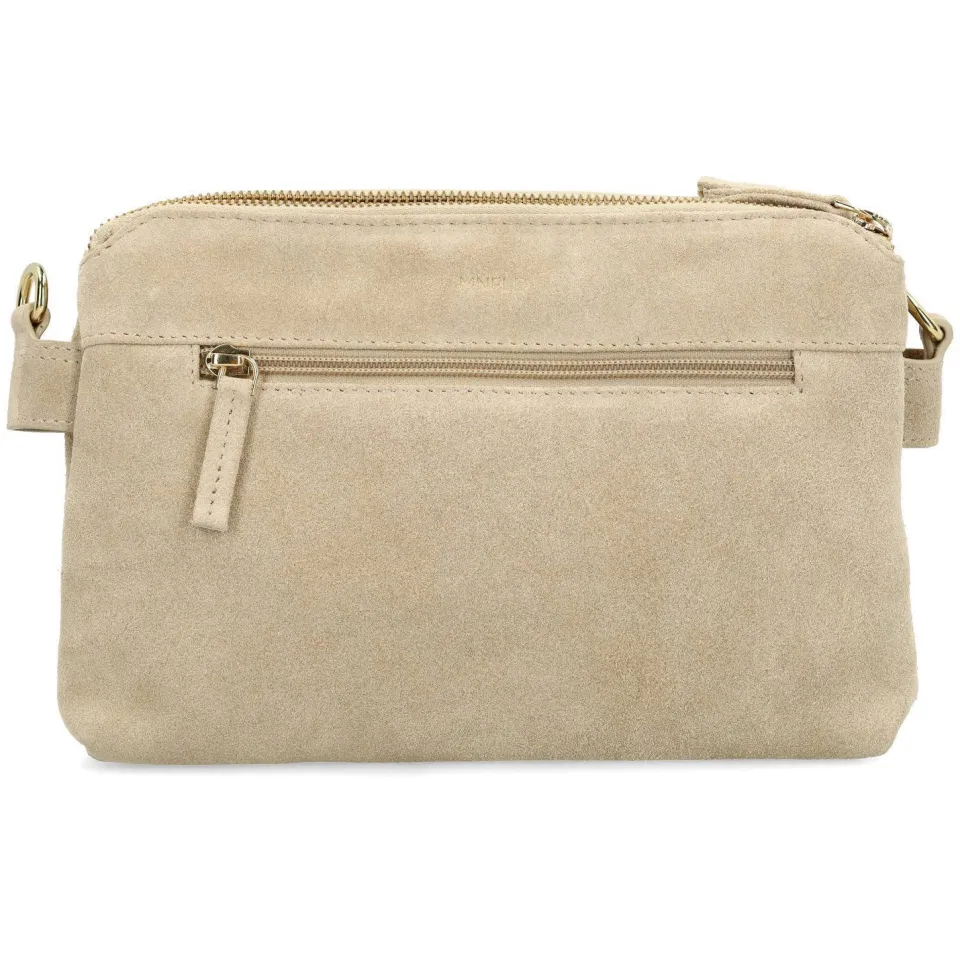 Manfield suede crossbody tas beige, foto 3
