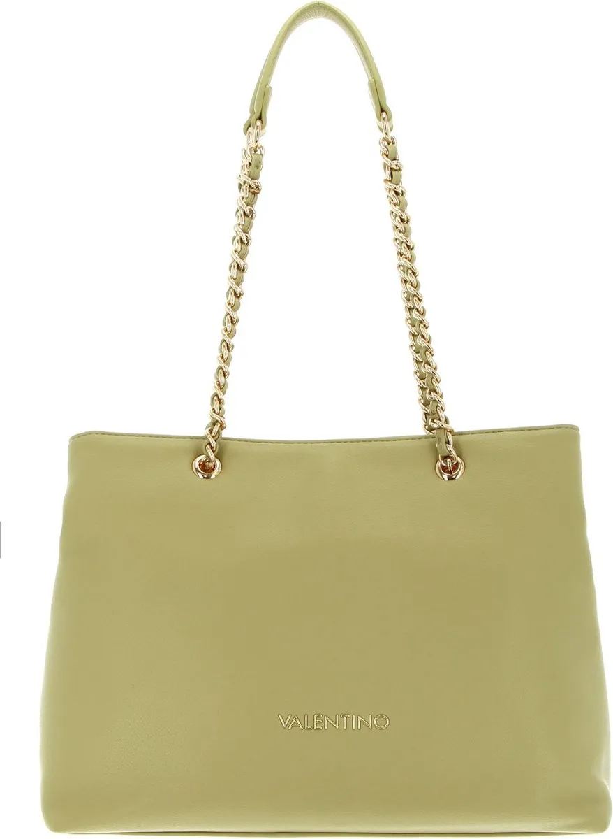 Valentino Shopper met labelapplicatie, model 'ARCADIA' pistacchio