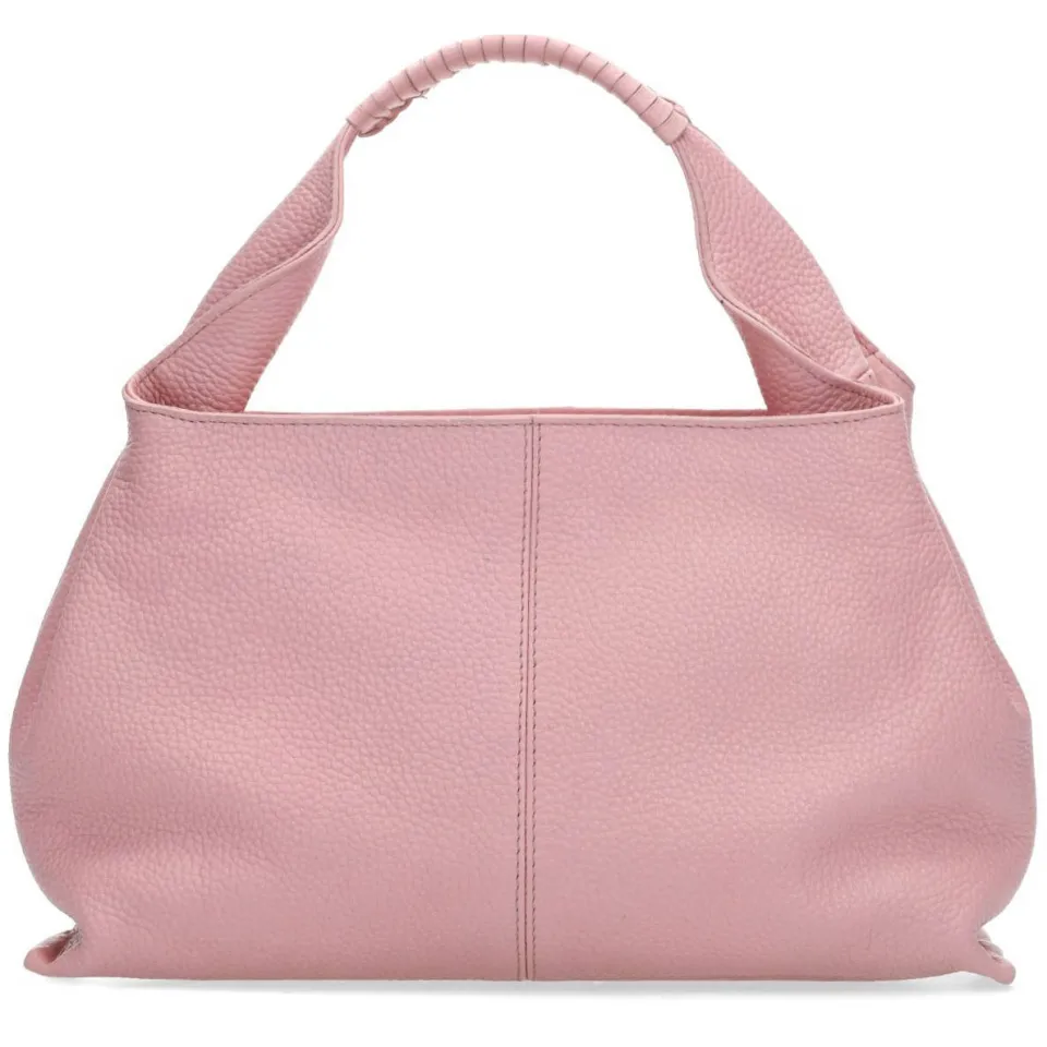 Manfield leren handtas roze, foto 4