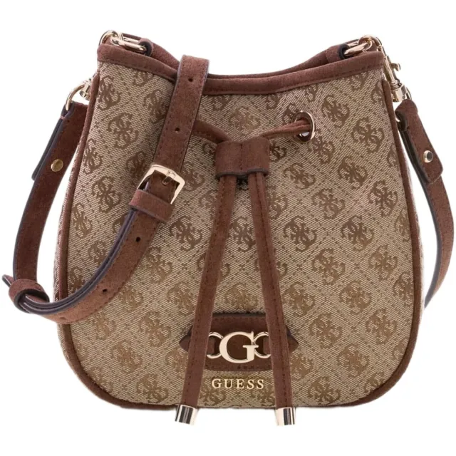 Guess Handtas Guess Samantha Mini Drwstrn Bucket Bruin