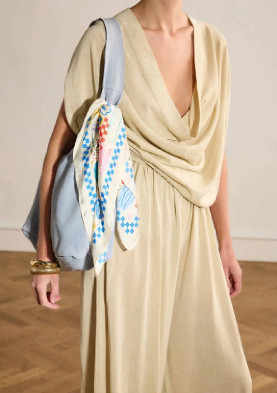 Manfield suède shopper blauw, foto 4