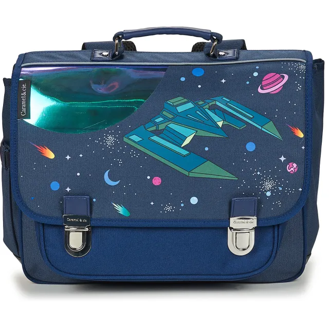 Caramel&Cie Schooltas CARAMEL & CIE CARTABLE 38 CM COSMIC EXPEDITION Blauw