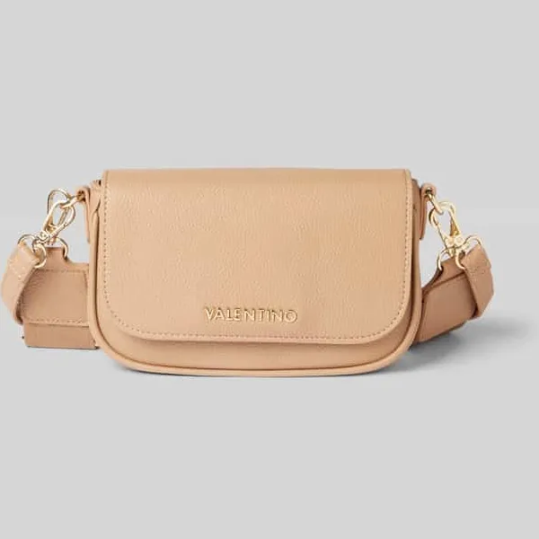 Valentino Handtas met labelapplicatie, model 'MIRAMAR' beige