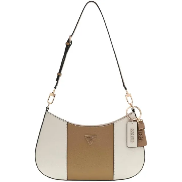 Guess Tas Guess NOELLE II TOP ZIP SHOULDER BAG HWZG96 72180 Cream White / Beige