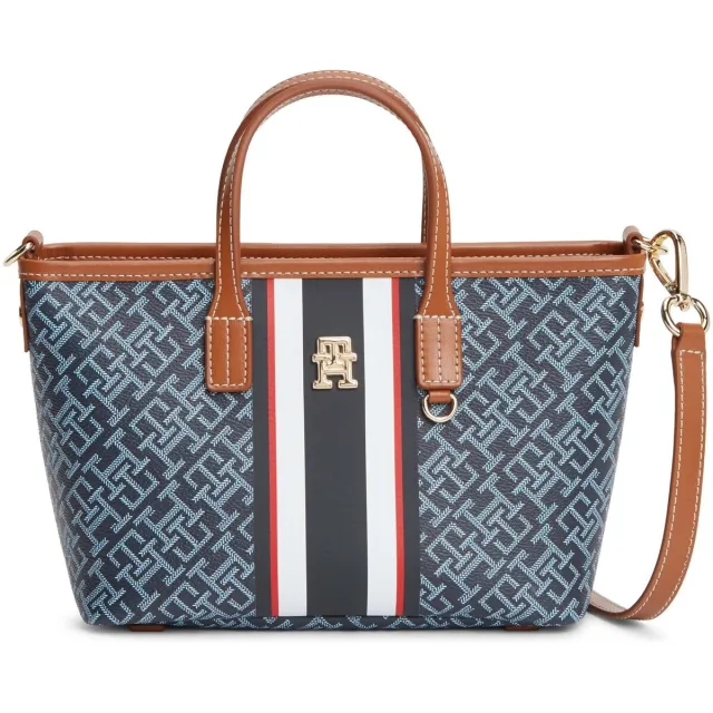 Tommy Hilfiger Boodschappentas Tommy Hilfiger Th Monoplay Mini Tote Stripe Le Blauw