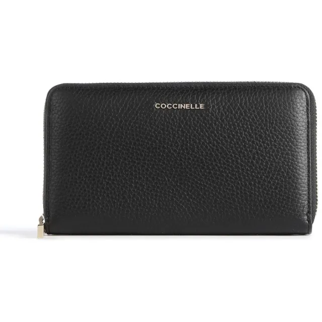 Coccinelle Metallic Soft Wallet portemonnee zwart Noir