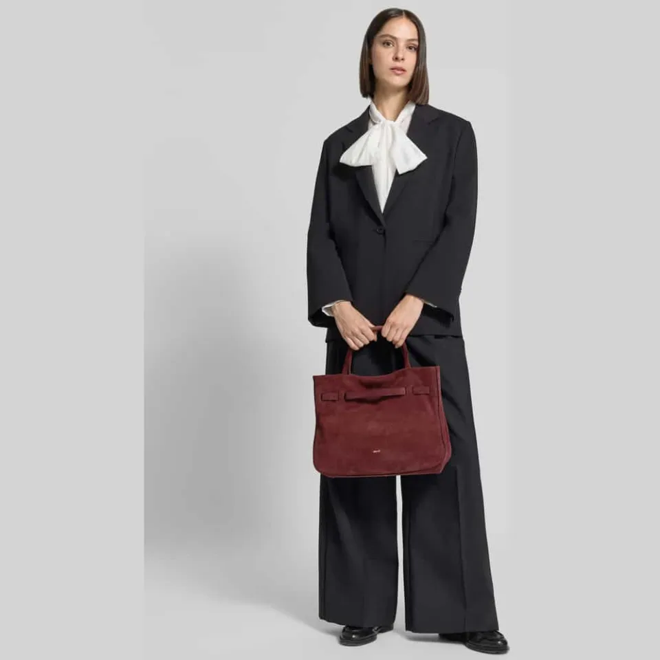 Abro Handtas met labeldetail model 'JILL' bordeaux, foto 4