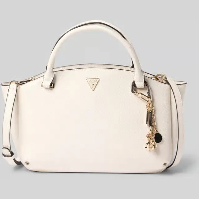 Guess Gilda 3 Compartment Satchel handtas crème, foto 2