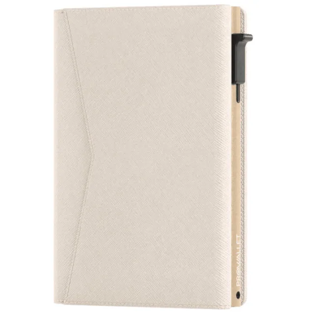Portemonnee Prowallet Pasjeshouder Classic Saffia Ecru