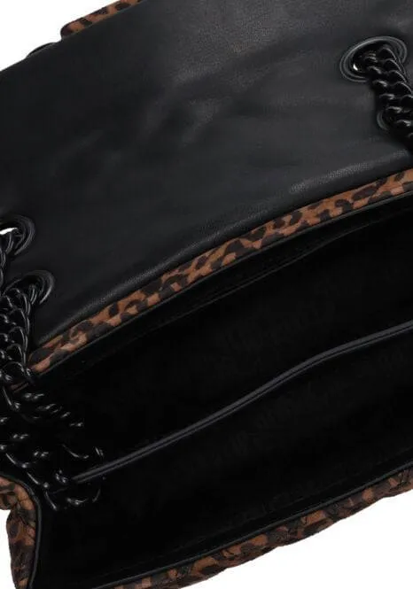 Kurt Geiger Leather Kensington Bag schoudertas luipaardprint zwart, foto 5