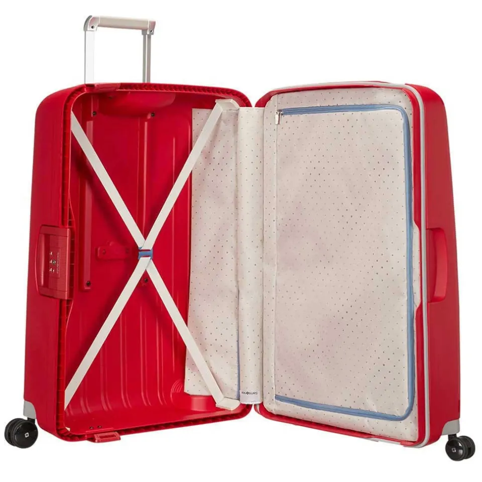 Samsonite S'Cure spinner 69 cm rood, foto 3