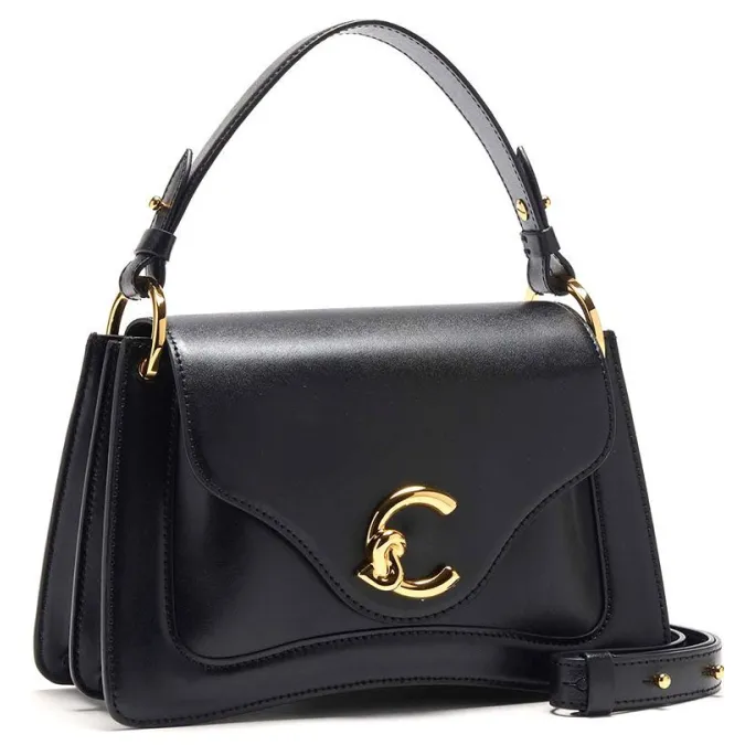 Coccinelle C-Me Kalfs Handtas Kalfs Gladmateriaal zwart, foto 2