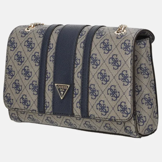 Guess schoudertas Noelle II Convertible Xbody Flap Midnight Logo donkerblauw
