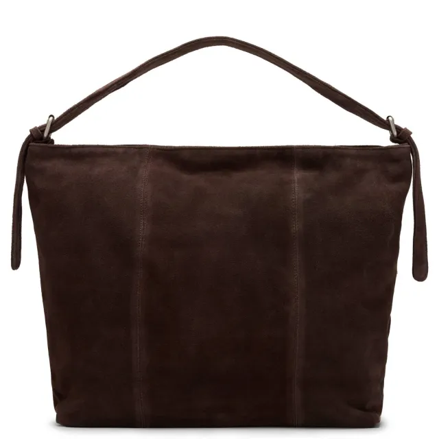 Manfield suede shopper donkerbruin