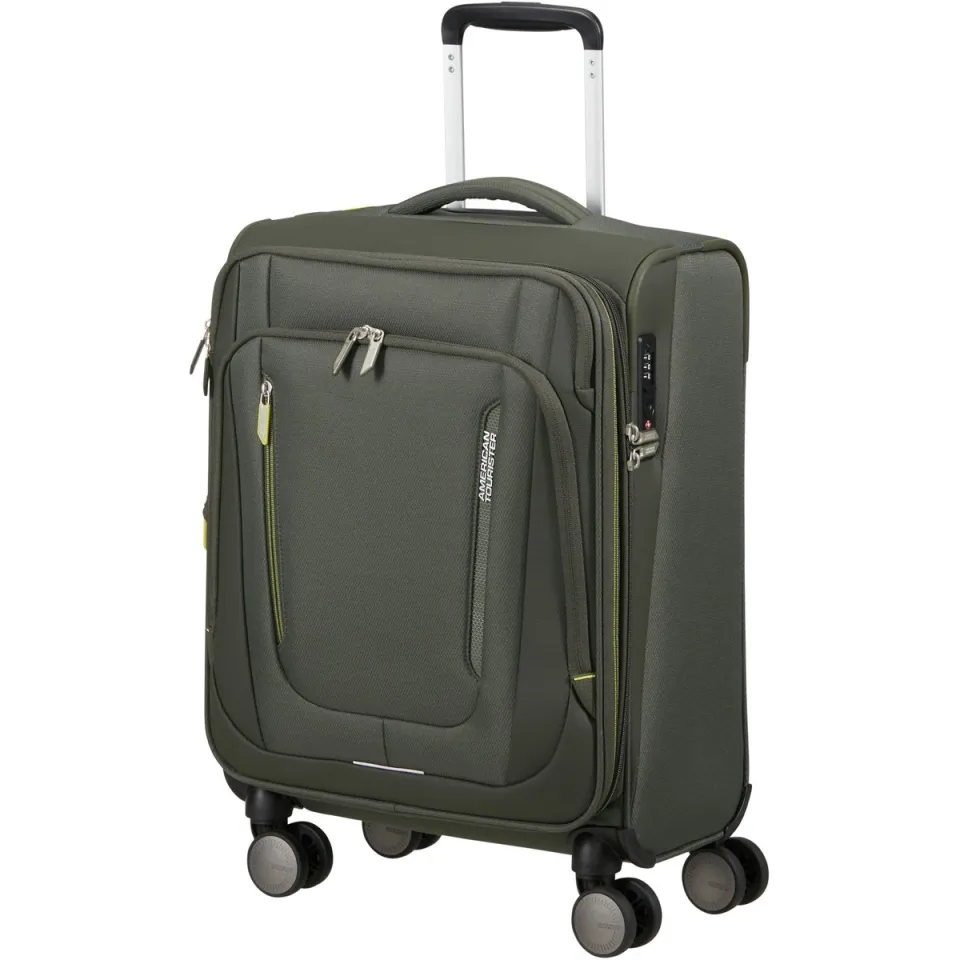 American Tourister Wanderlite handbagage trolley 55 cm donkerkhaki groen, foto 2