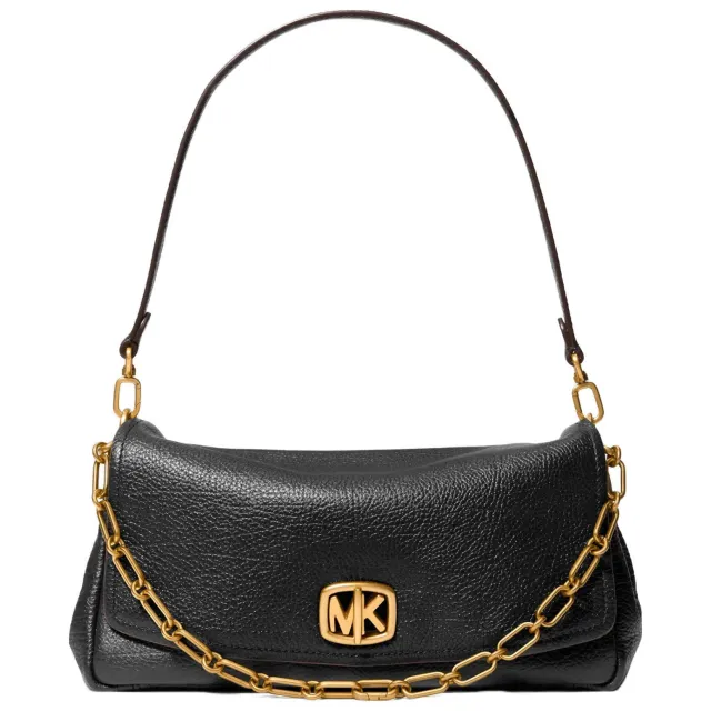 Michael Kors leren schoudertas Bryant zwart
