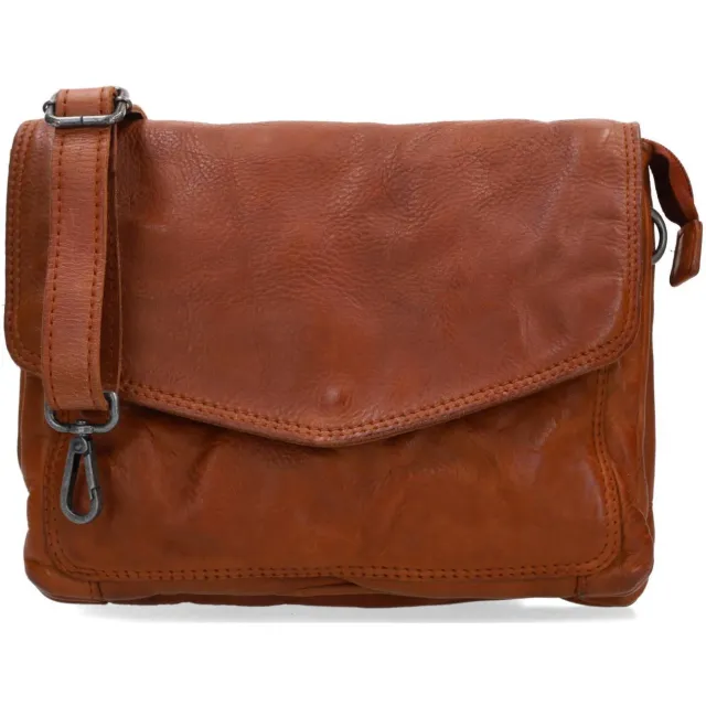 No Stress cognac leren crossbody tas