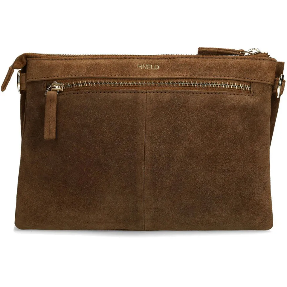 Manfield suède clutch bruin, foto 2