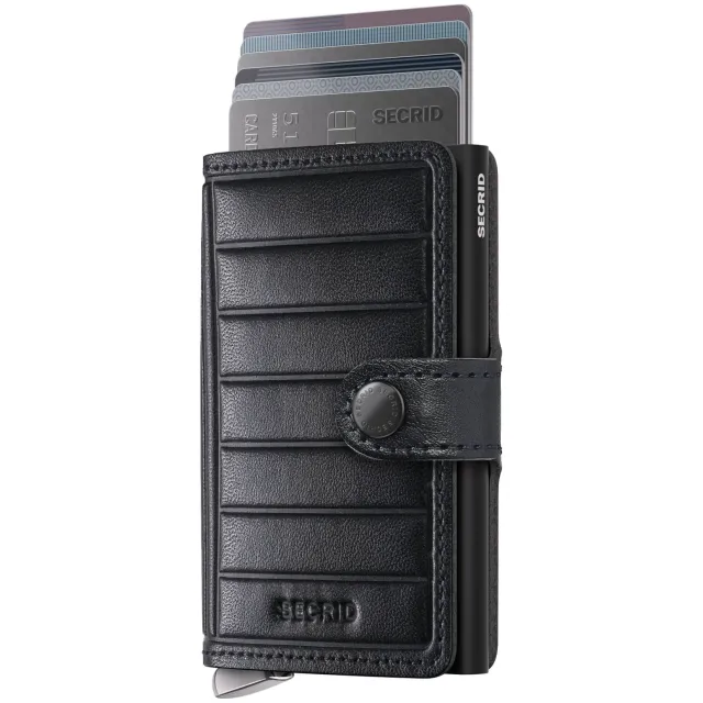 Secrid Miniwallet Emboss Lines pasjeshouder zwart