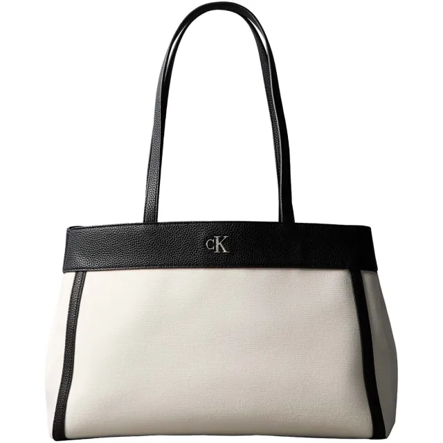 Calvin Klein Ck Canvas Medium Tote wit