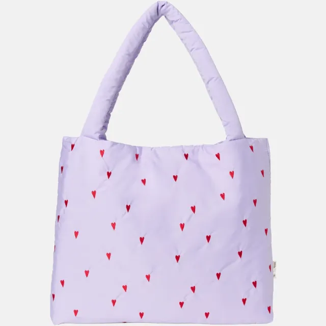 Studio Noos Puffy Hearts Mom Bag luiertas paars