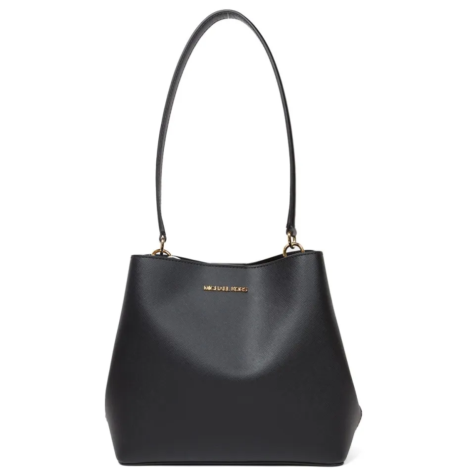 MICHAEL Michael Kors Pratt buckethandtas zwart, foto 2