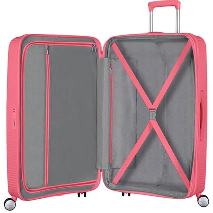 American Tourister Soundbox Spinner koffer roze, foto 3