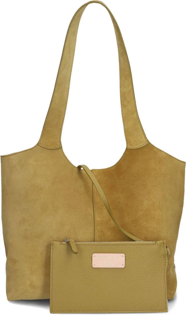 Coccinelle C-easy suede schoudertas olijf, foto 2