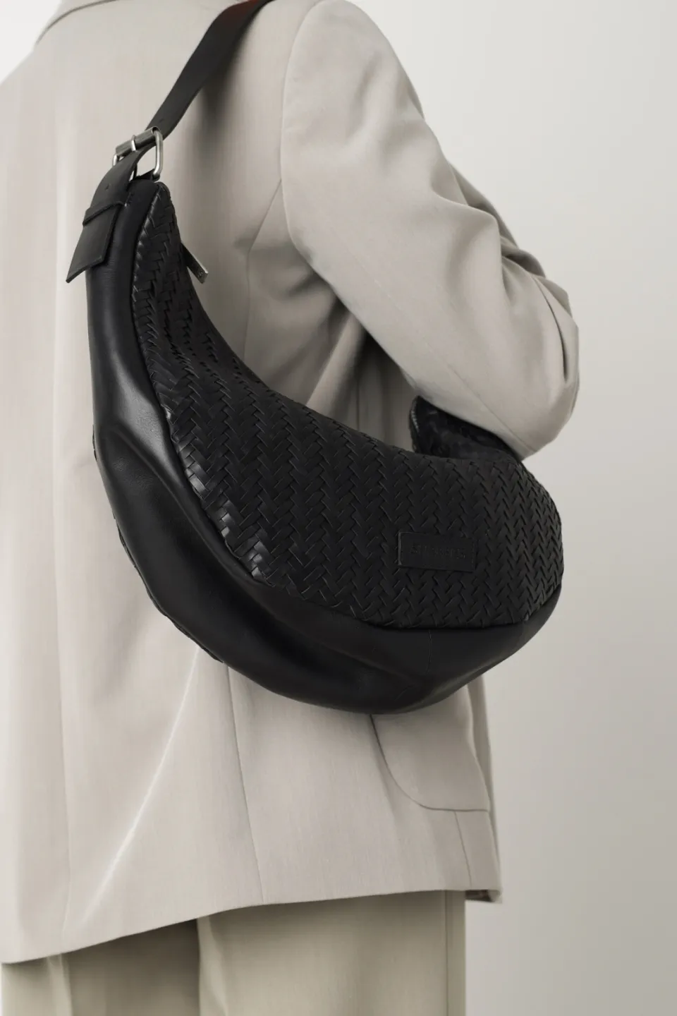 Shabbies Amsterdam Platanino Herringbone tas Zwart, foto 6