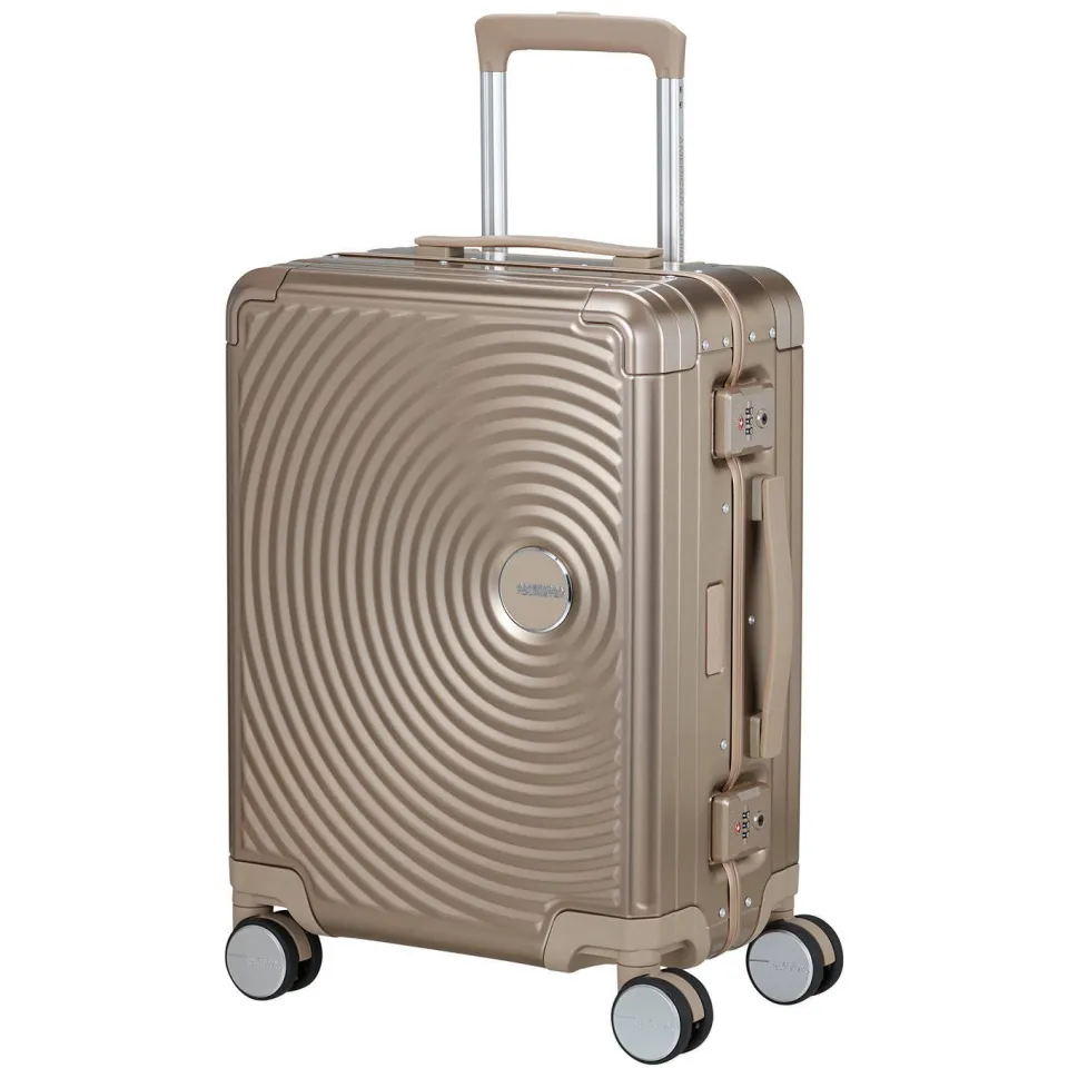 American Tourister aluminium spinner koffer champagne, foto 4
