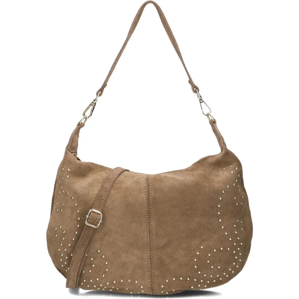 Notre-V Kirby suede schoudertas bruin