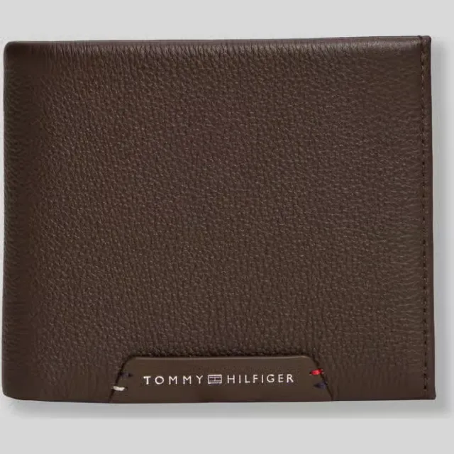 Tommy Hilfiger TH Corp portemonnee bruin met muntvak, foto 2