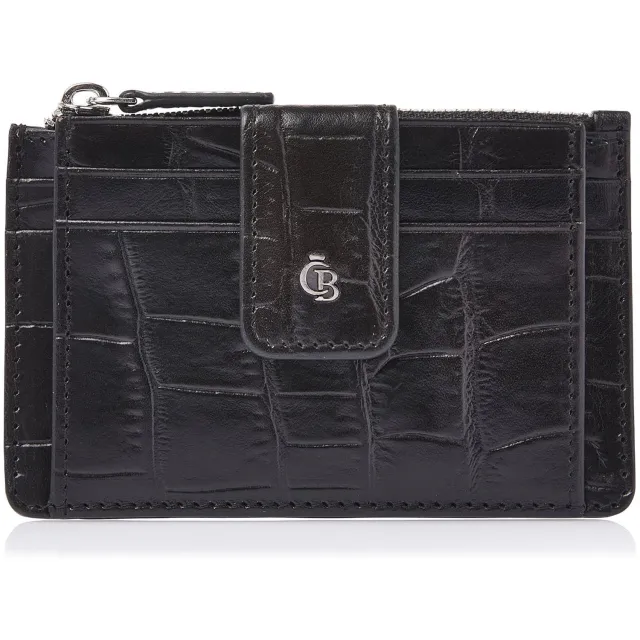 Castelijn & Beerens Croco mini wallet pasjeshouder zwart