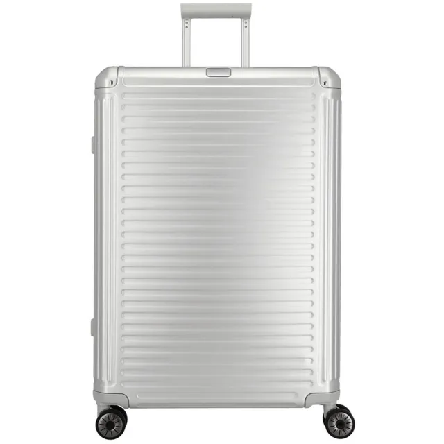 Travelite Next 2.0 aluminium reiskoffer zilverkleurig