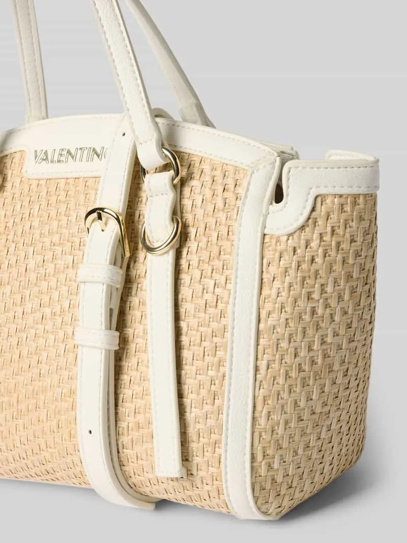 Valentino Handtas in vlechtlook model 'Demetra' natur / bianco, foto 4