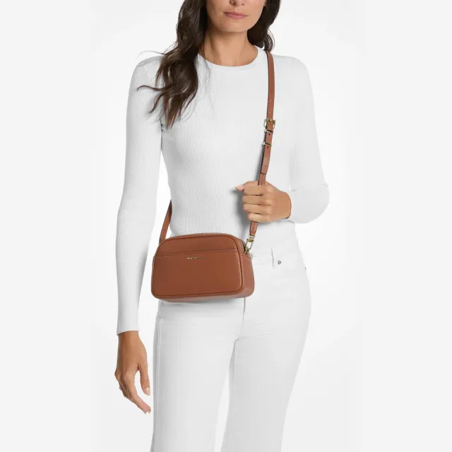 Michael Kors leren crossbody tas Jet Set cognac, foto 2