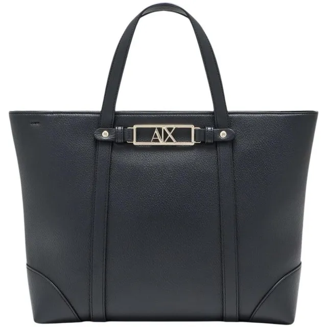 Armani Exchange shopper donkerblauw zwart