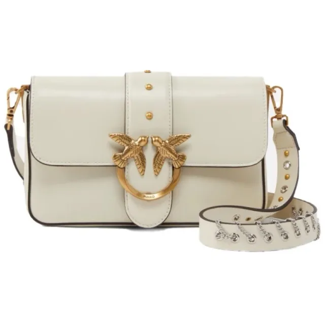 Pinko Schoudertas Pinko Love One Mini Slouchy Wit
