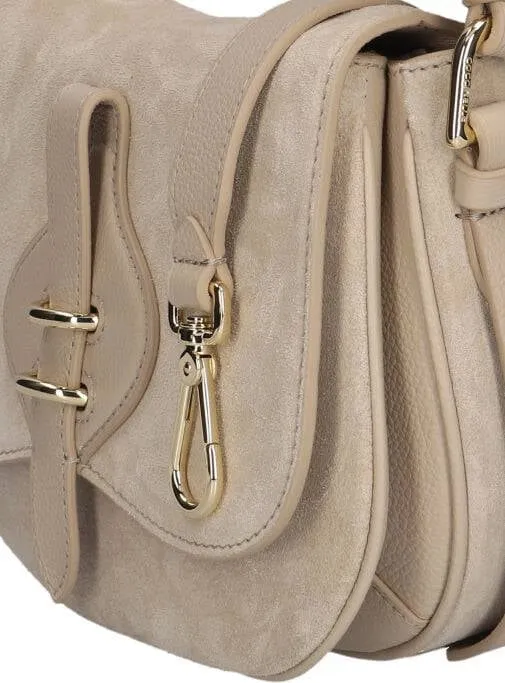 Coccinelle Mavery suède crossbodytas beige, foto 6