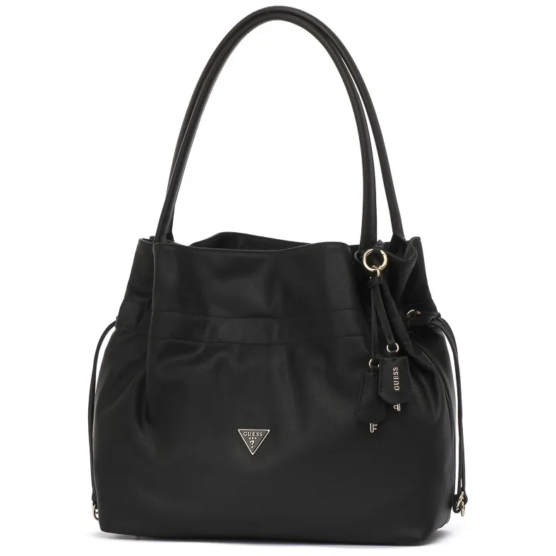 Guess Karima Drawstring Tote shopper zwart, foto 2