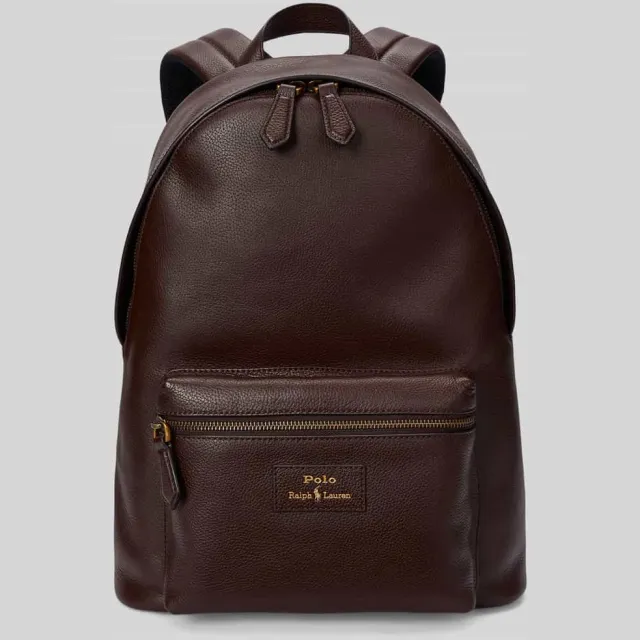 Polo Ralph Lauren Rugzak van echt rundleer Bruin