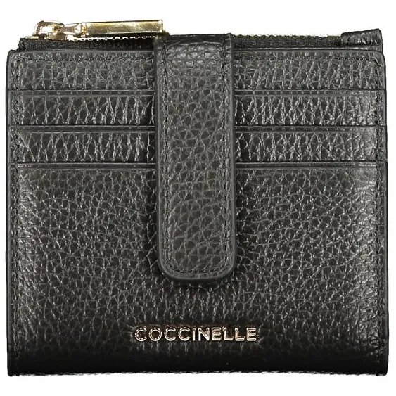 Coccinelle Metallic Soft kaarthouder portemonnee zwart