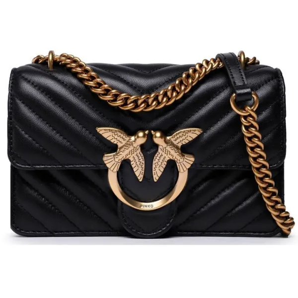 Pinko Love One Mini Dc Schapen Black - Antique Gold
