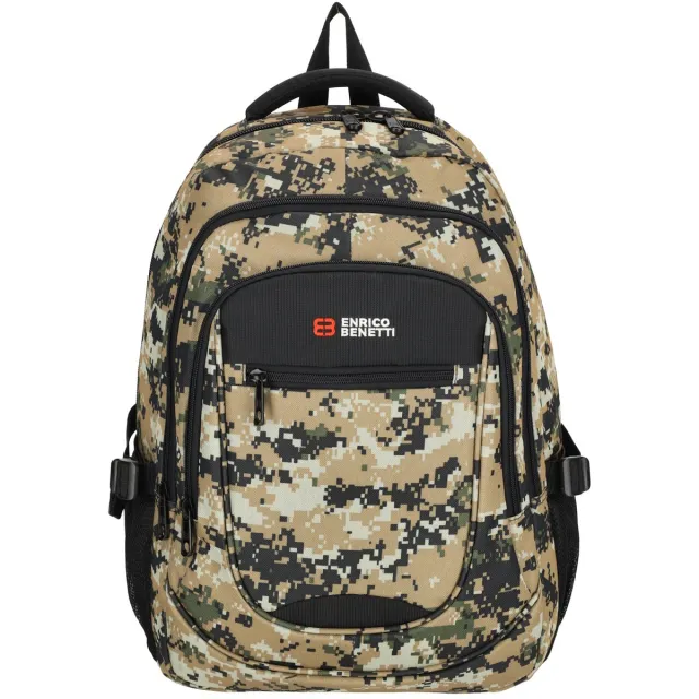 Enrico Benetti Santa Cruz Laptoprugzak 17 inch, 33L - 62038 - Zand Camouflage