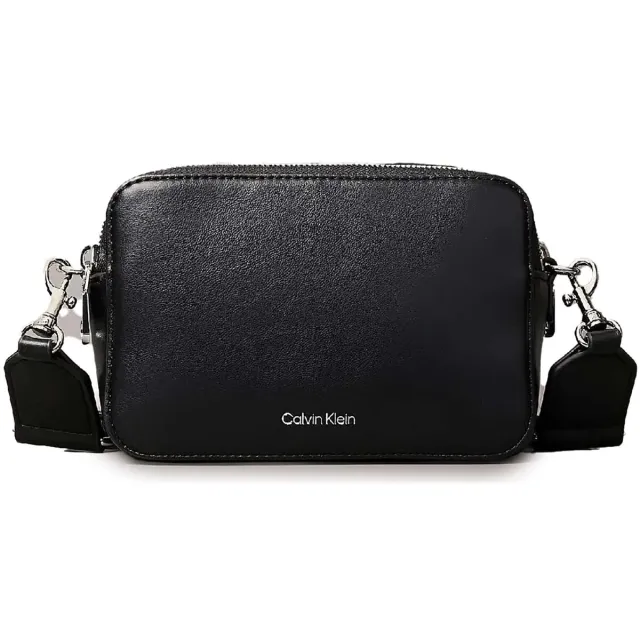 Calvin Klein Webbing Double Strap Camera Bag crossbodytas zwart