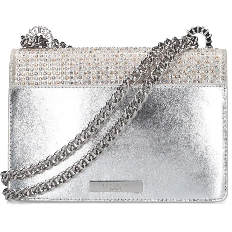 Kurt Geiger Bow Small Shoreditch handtas zilver, foto 3