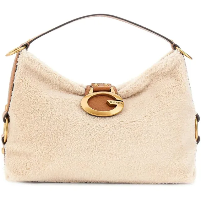 Guess Camden schoudertas crème Wit